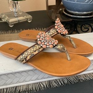 Jeweled Flip Flops